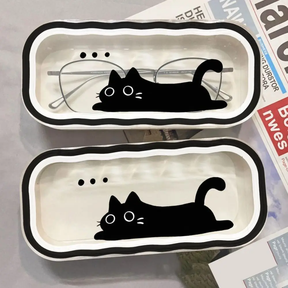 

New Plastic Kawaii Puppy Transparent Glasses Case Cute Cat Sunglasses Storage Box Glasses Protective Case Gifts for Girls