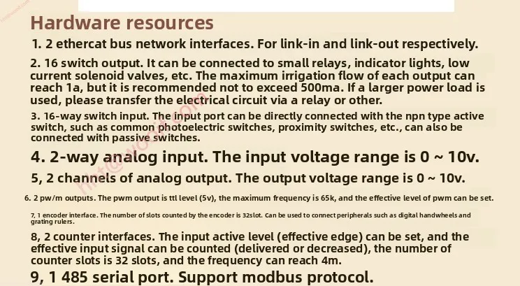 Scheda IO bus EtherCAT, scheda di espansione ingresso e uscita digitale/analogica, scheda porta seriale contatore 485, Link-IN e Link-OUT