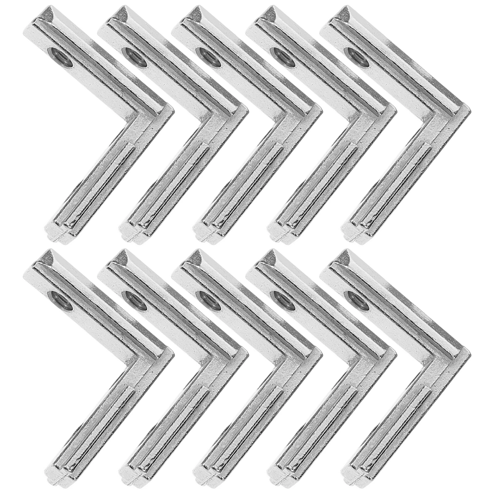 

20 set Zinc Alloy Profile Corner Brackets 2020 Series L-Shape Hidden Interior Connectors Durable 90 Degree Angle Braces For