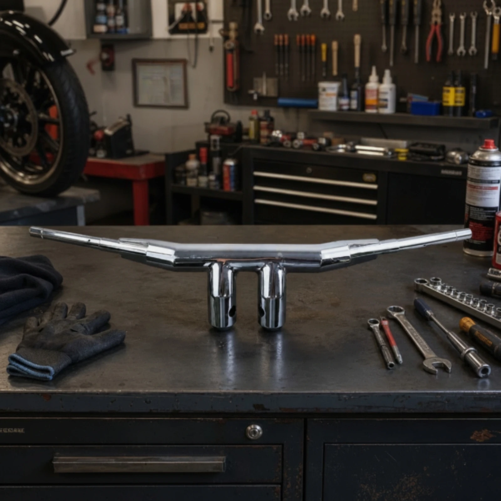 Bobber Handlebar Cylindrical Motorcycle Handlebar Motorcycle Drag Bar Classic Premium for Motorcyclists