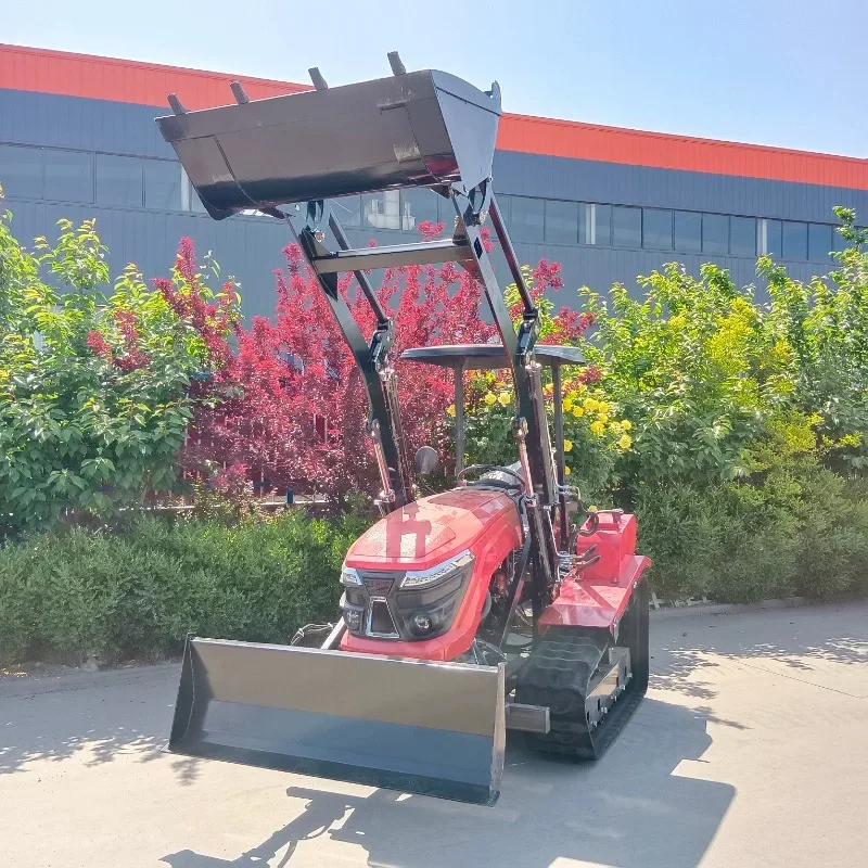 Small Farm Tractors Rotary Cultivator With Bulldozer