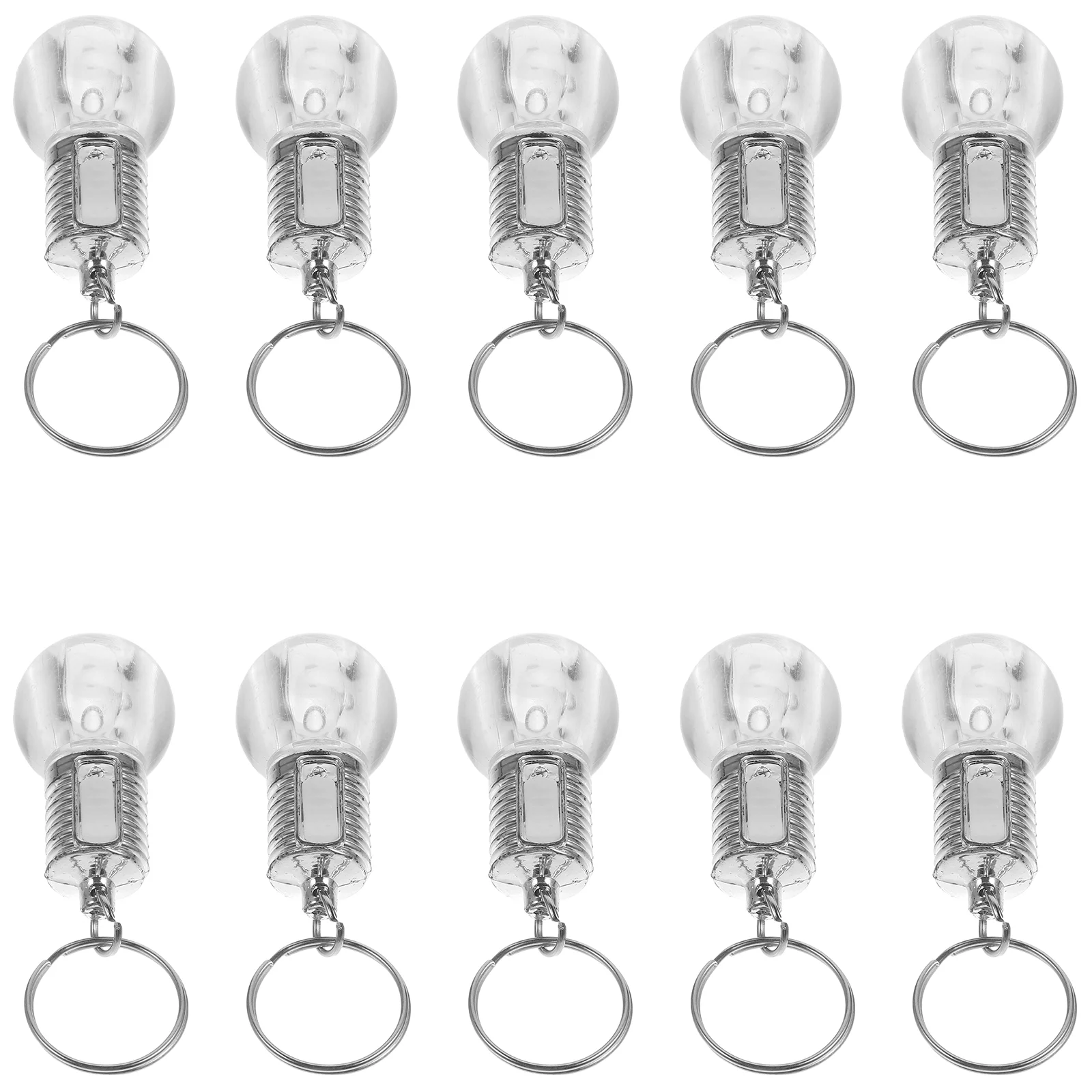 Imagem -05 - Colorido Mudando Led Luz Keychain Clara Lâmpada Tocha Chaveiro Bulbo Chaveiro Bulbo 10 Pcs