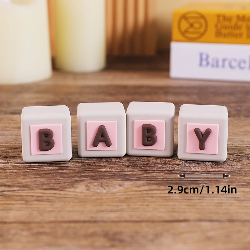 Blau Rosa Bär Kuchen Topper Baby Blöcke für Junge Mädchen Geburtstag Party Dekoration Regenbogen Thema Baby Dusche Geschlecht offenbaren Liefert – Detail 16