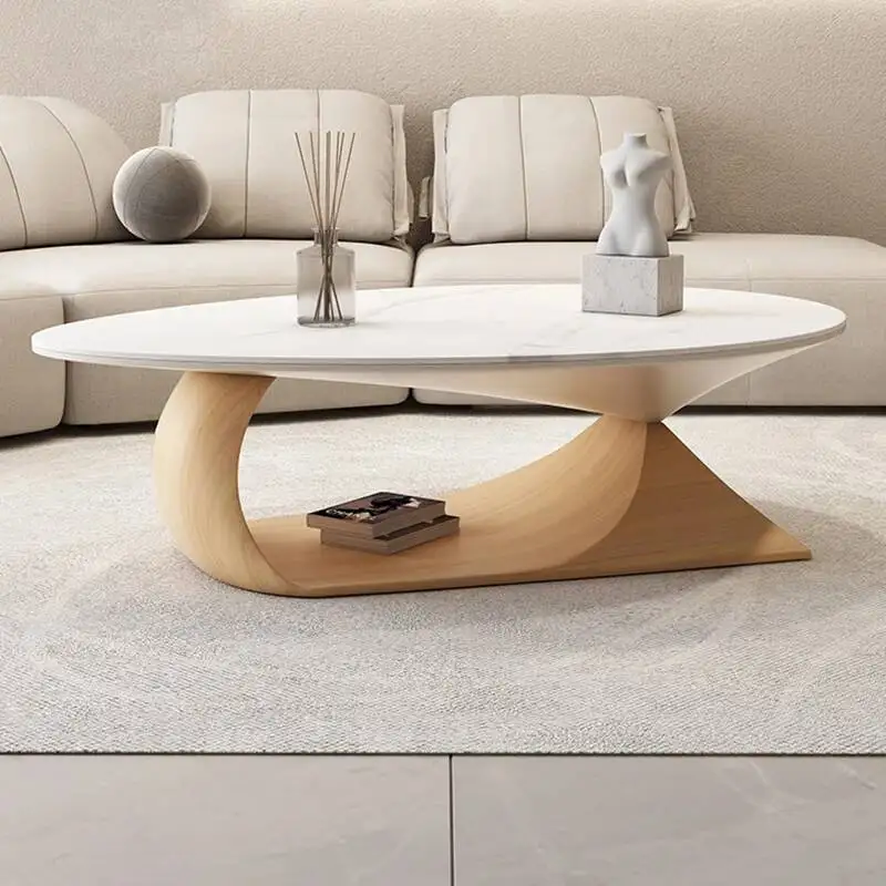 Coffee Luxury Tables Modern Design Wood White Coffee Tables Round Minimalist Living Room Sofa Mesa Auxiliar Nordic Furniture