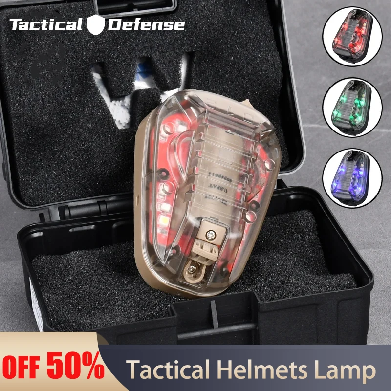 

Tactical Helmets Waterproof Ladybird Lamp Signal Flash Light IR Strobe Survival Safety Multipurpose Camping Hunting Outdoor Tool