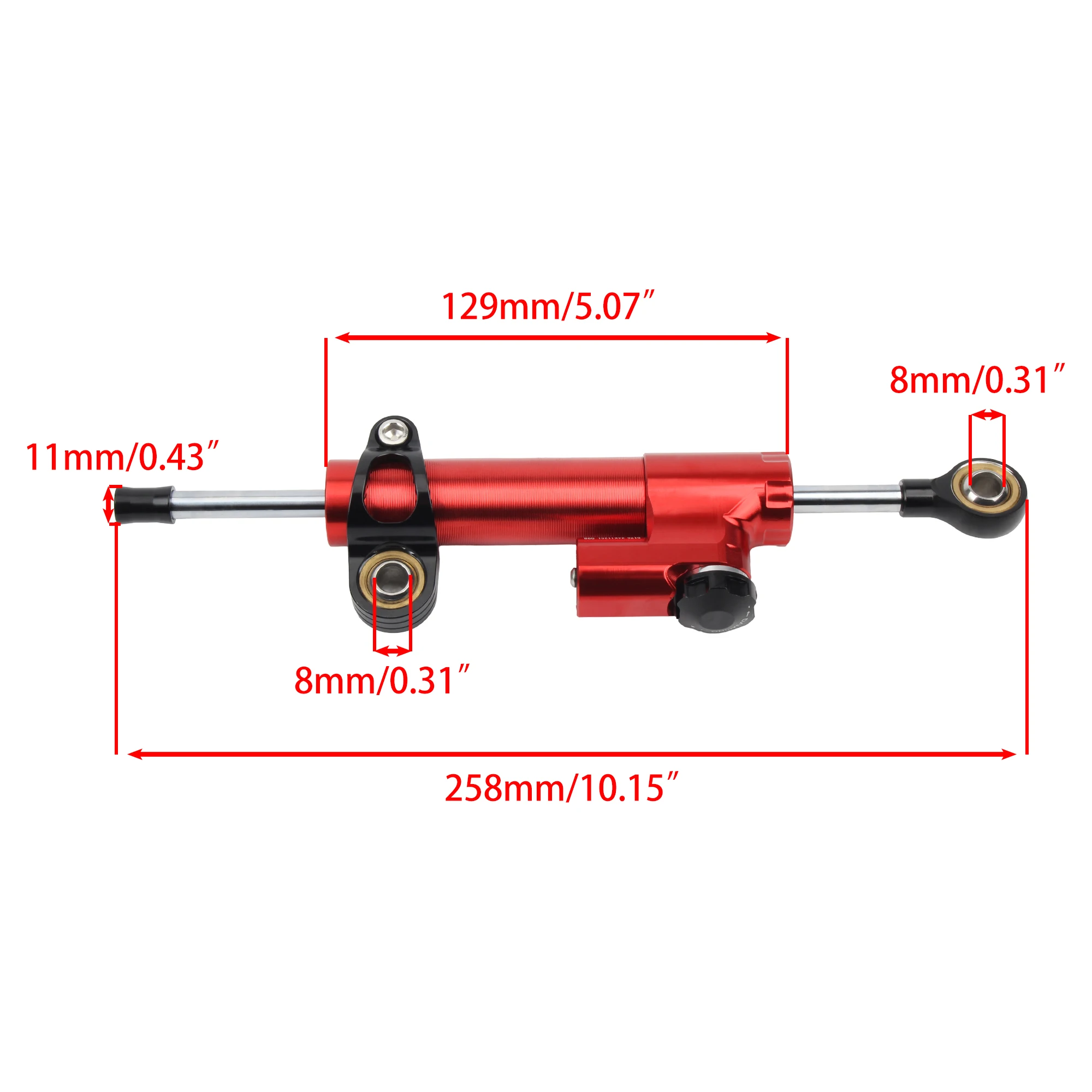 Universal Motorcycle Steering Damper 256mm Stabilizer Bracket Mount For Yamaha MT09 FZ09 2013 2020 Honda PCX160 Suzuki Bike