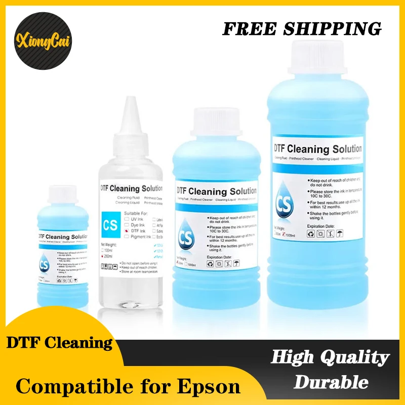 solucao de limpeza de tinta dtf para epson dx4 dx5 dx7 l1800 l805 l800 1390 i3200 liquido de limpeza dtf opcoes de capacidade 1000ml novo 01