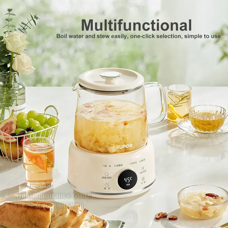 SUPOR غلاية كهربائية متعددة الوظائف 1L وعاء صحي حليب الطفل تخمير غلاية ذكية الدفء وعاء الصحة غلاية الماء الساخن 220 فولت