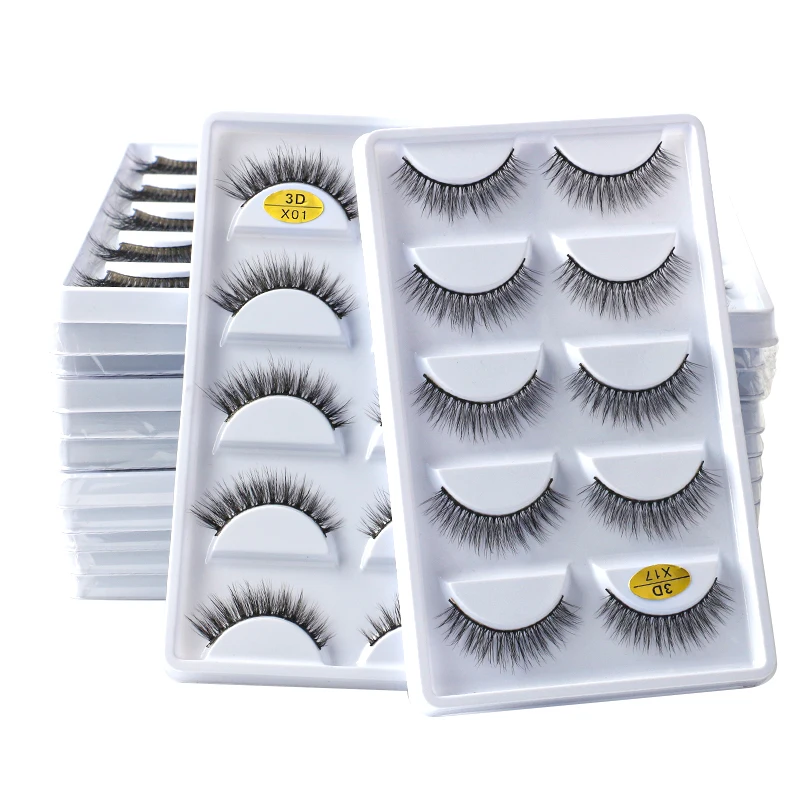 YSDO 10 Boxes Wholesale False Eyelashes Wispy Eye Makeup Natural Long Soft 3D Mink Lashes Eyelash Extension Lash Tool Faux Cils