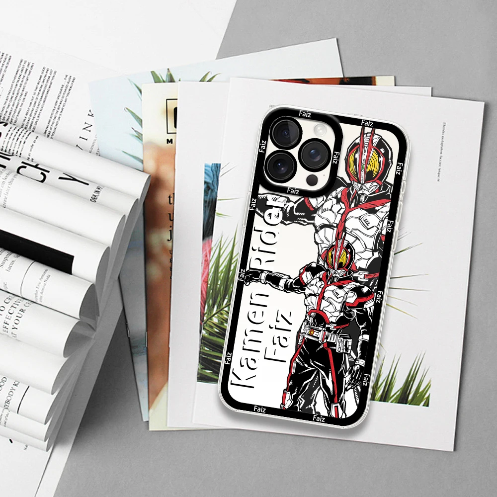 Cool Anime For Samsung S20 S21 S22 S23 S24 Fe Plus Ultra Shockproof Phone Case Transparent Border Shell K-Kamen Rider