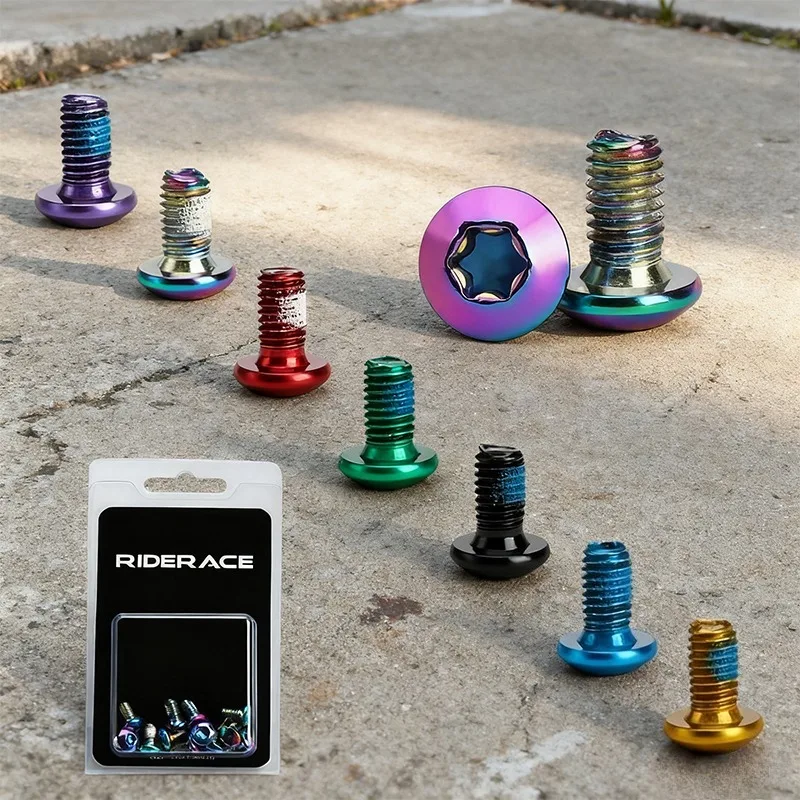 12 шт., болты Torx для ротора дискового тормоза велосипеда T25 M5x9 мм, крепежные винты для шоссейного велосипеда из нержавеющей стали, красочные аксессуары для велоспорта, часть MTB