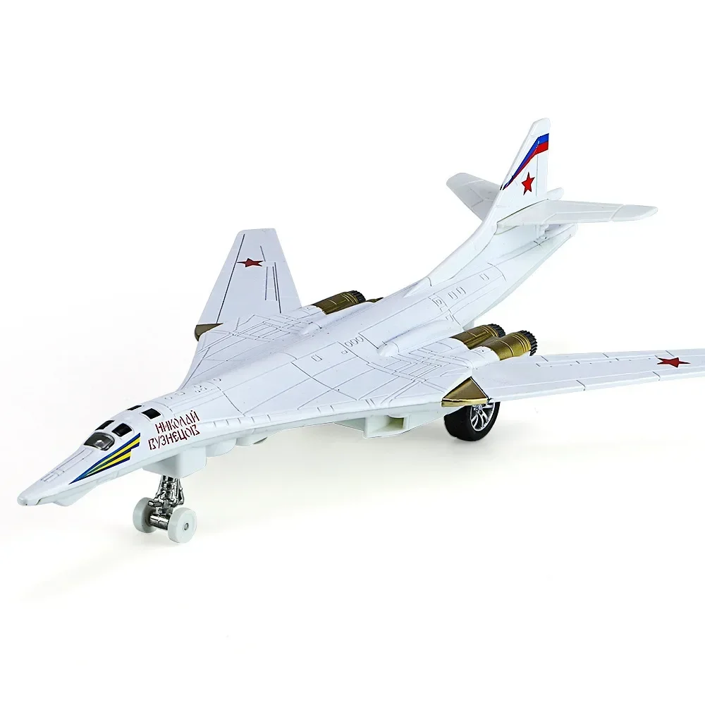 TU-160 Plane Model Toy Russia AirForce Tupolev TU-160 Diecast Alloy Aircraft collectible display Airplanes Sound and Light Model