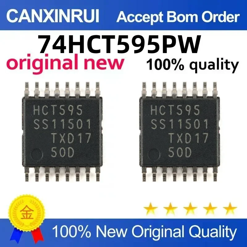 (5-100 pieces) 74HCT595PW silk screen HCT595 TSSOP-16 packaged shift register spot chip IC