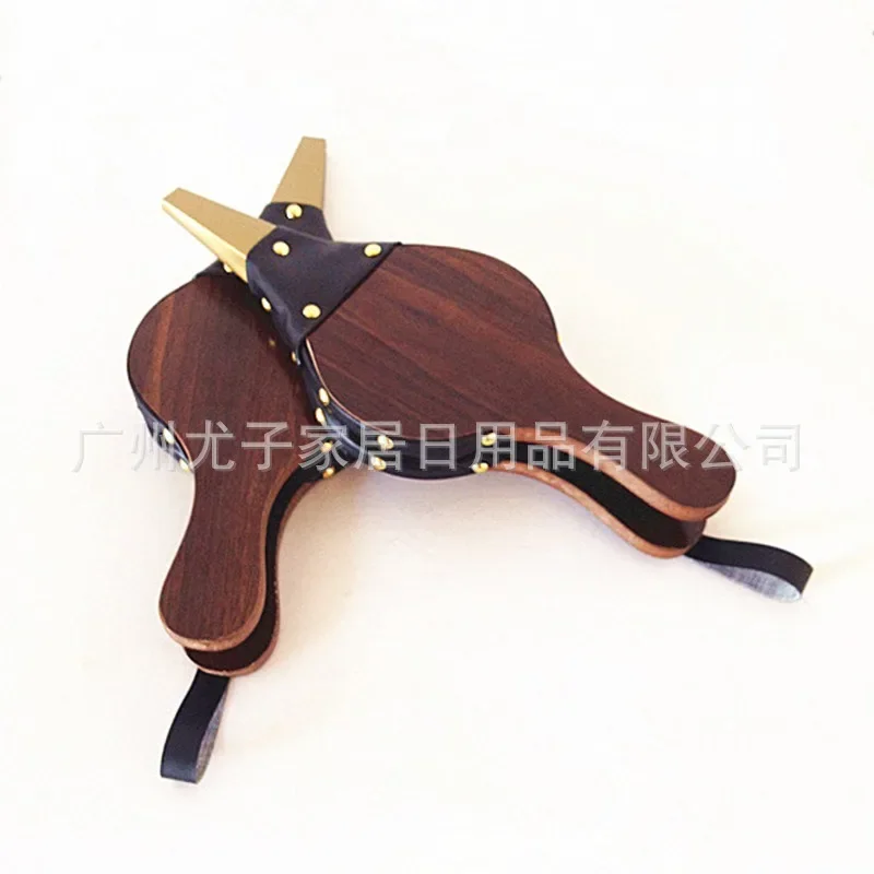 Wood Portable Manual Fireplace Blower Hand Fan Outdoor Barbecue Appliance Leather Bellows Duster for Stoves Living R