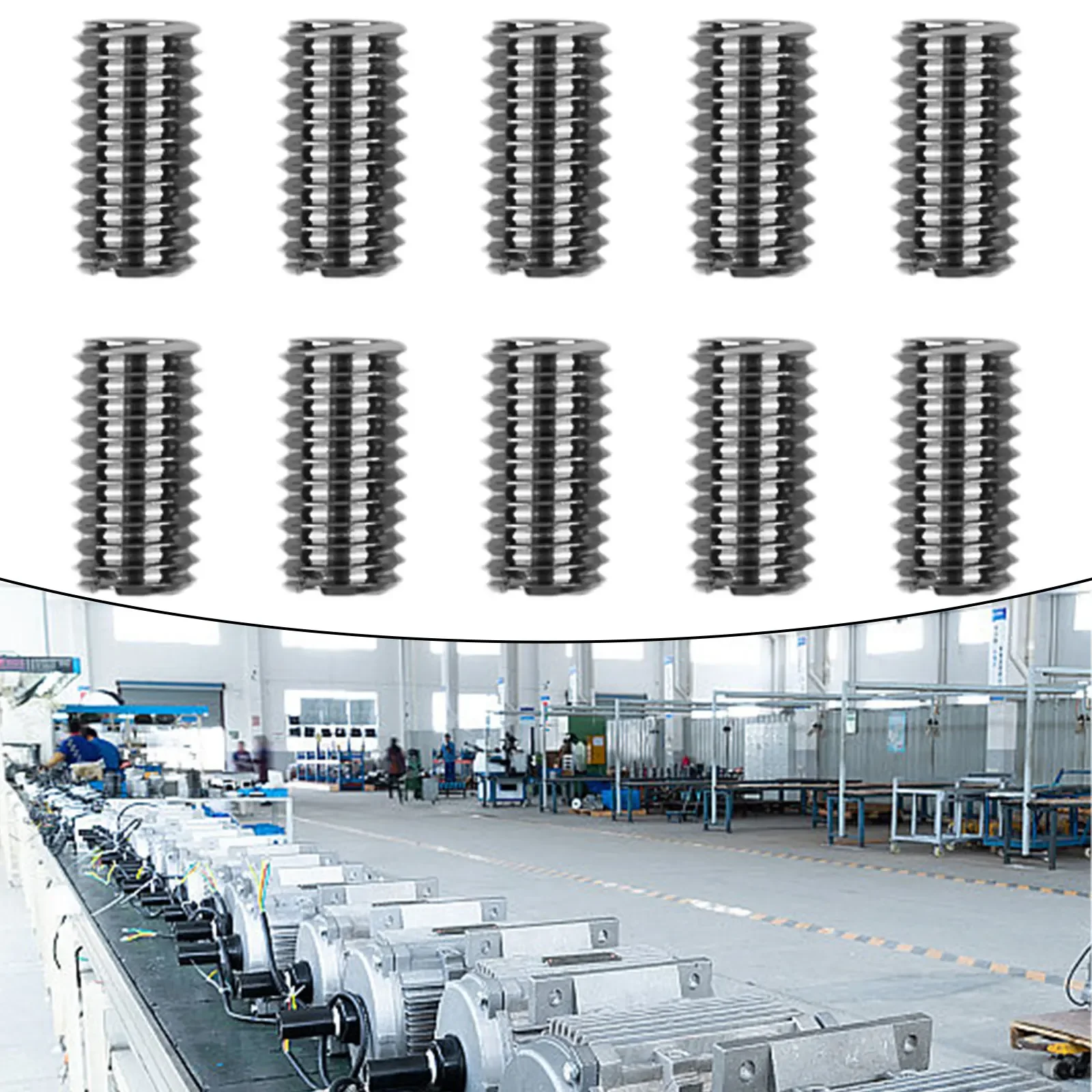 Durable Reducer Thread Tools White Kit Threaded Inserts Inner M6*1.0 Length 15MM Male Female Nut Outer M8*1.25