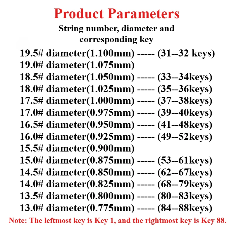High quality 3M Length Piano Strings Piano Wire Replacement String Piano Accessory  Bare string, treble string, alto string - Image 5
