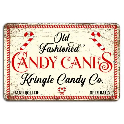 Bastones de Caramelo Estilo Antiguo: Encanto Vintage, Delicia Dulce - Aluminio