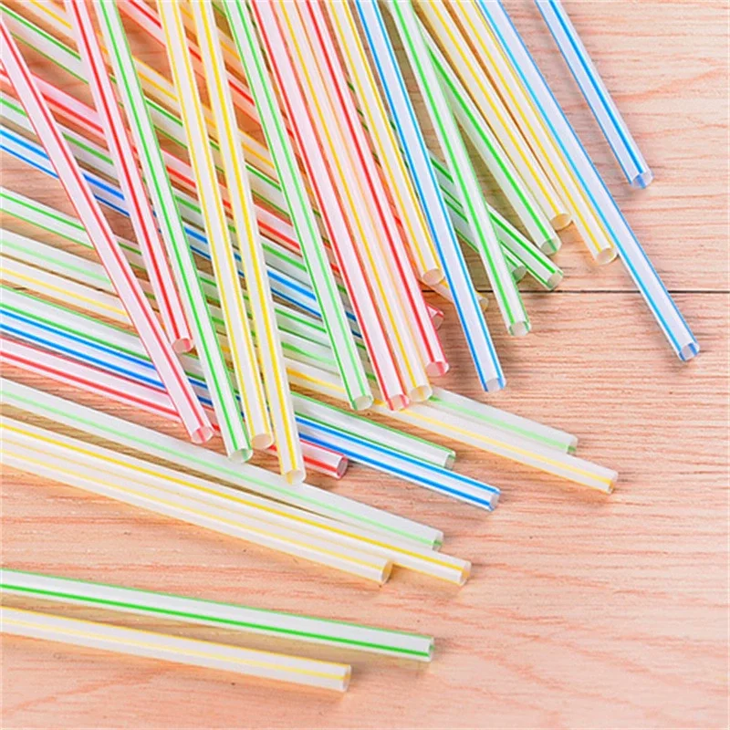 50-1000Pcs Drinking Straws Colorful & Black Flexible Wedding Party Supplies Drinking Straws Kitchen Wholesale