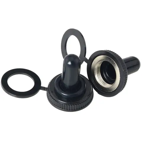 5 adet siyah 12mm paslanmaz çelik geçiş anahtarı su geçirmez kapak