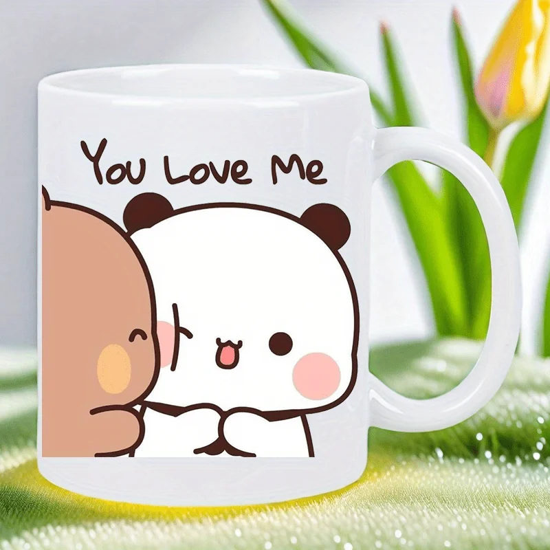 

Cute Panda "You Love Me" Ceramic Mug - Valentine's Day Gift, Birthday Present for Her/Him, Adorable Home & Office Decor, Coffee