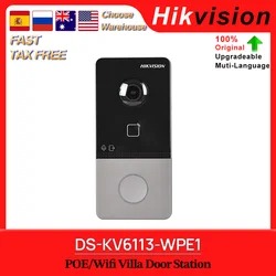 Hikvision Original Multi-Language DS-KV6113-WPE1(C) POE/WiFi Villa Door Station 2MP Camera IR IP65 Built-in Card Reader Module