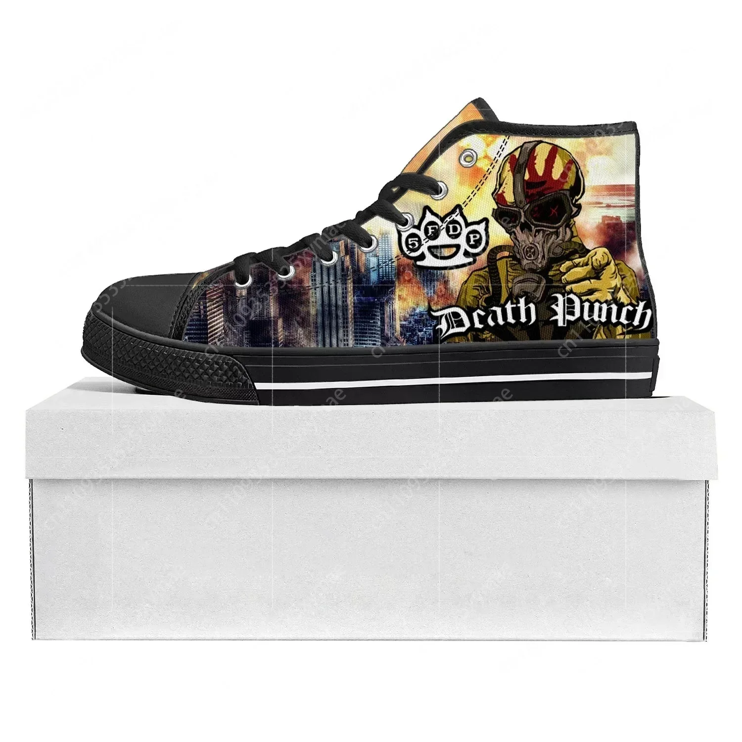 

Five Finger Death Punch Pop High Top High Quality Sneakers Mens Womens Teenager Canvas Sneaker Casual Couple Shoes Custom Shoe