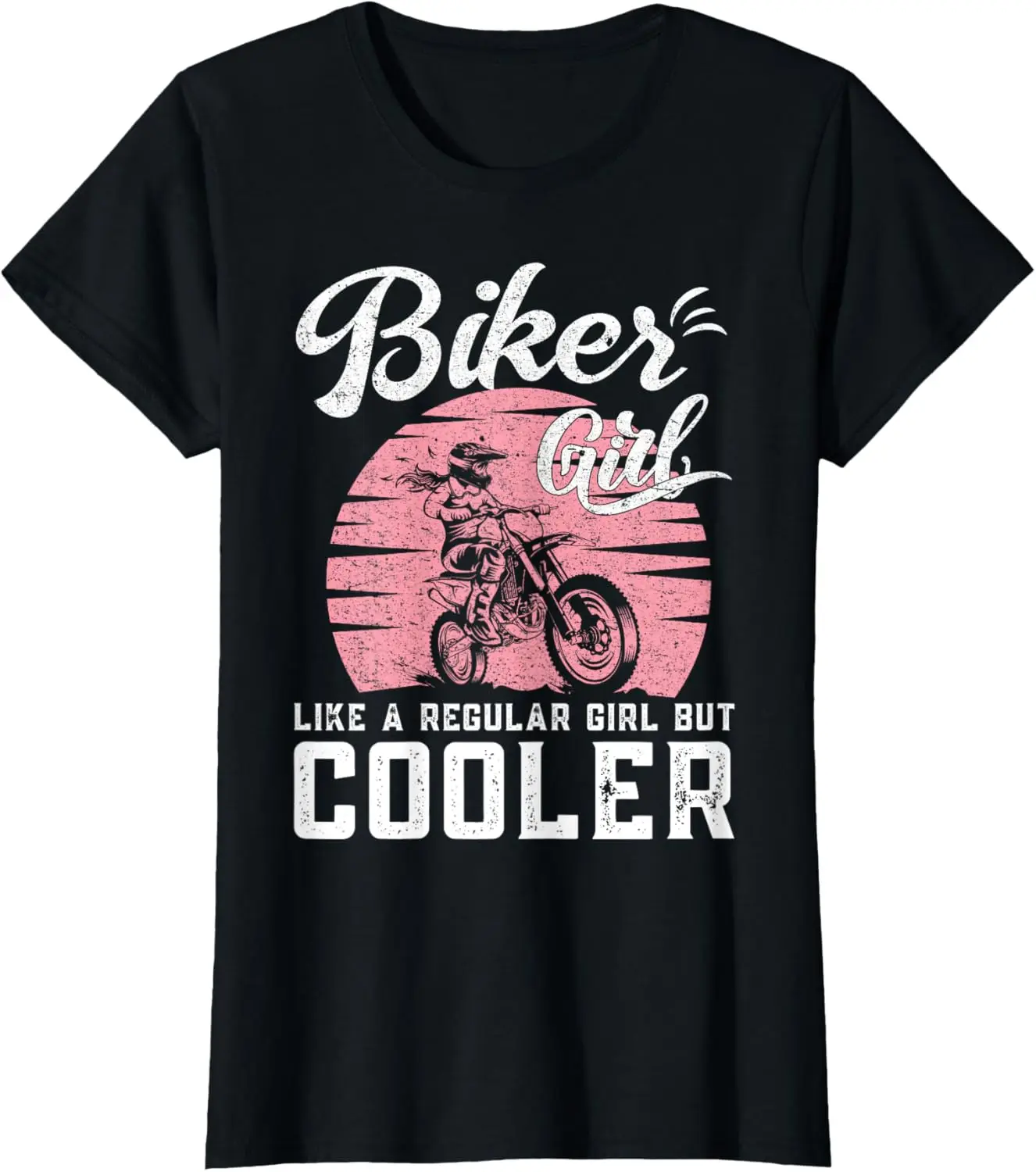 

Womens Biker Girl For Women Motorcycle Riding Lover Girls T-Shirt
