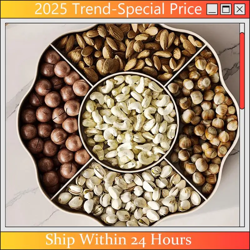 AA64 Double-Layer Multi-Purpose Luxury Box Snacks Put Chinese Dried Fruit Storage Room Coffee Table High-Grade Candy Box