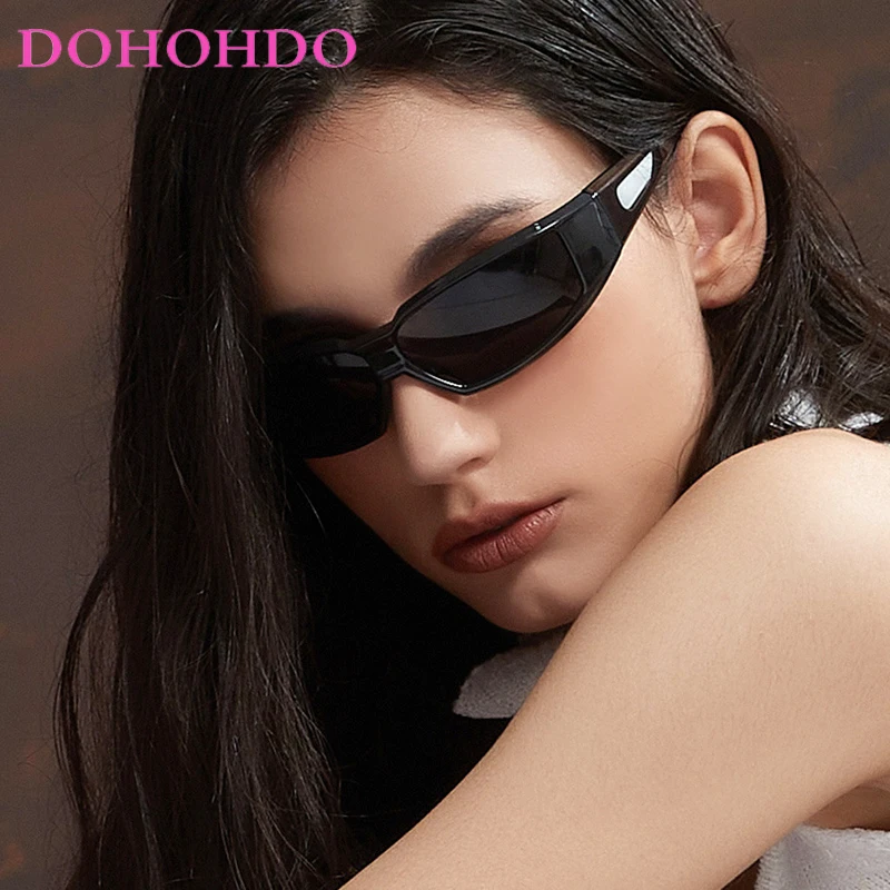 

DOHOHDO Trendy Y2k Sunglasses Women 2024 Hip Hop Style Men's Camping Driving Sun Glasses Steampunk Goggless UV400 Oculos De Sol