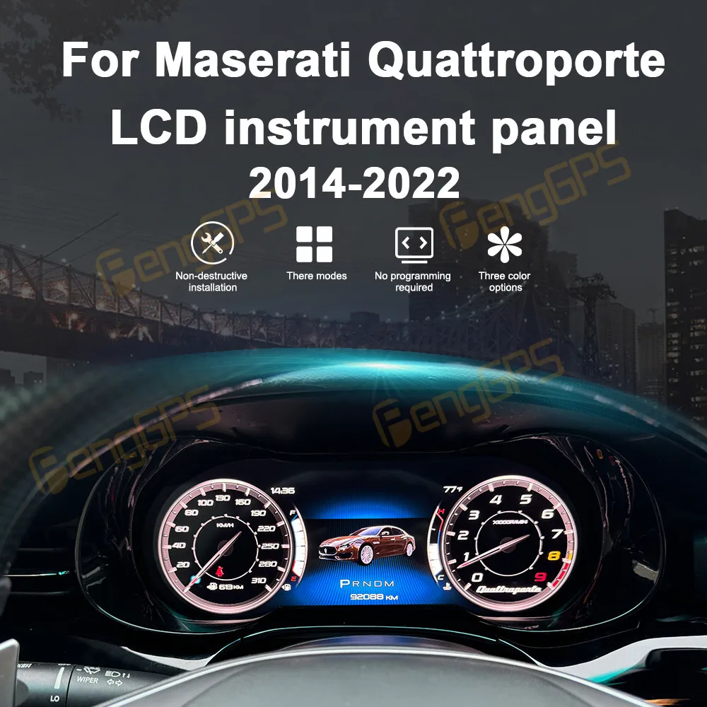 Linux System Car LCD Dashboard Digital For Maserati Quattroporte 2014 - 2022 Cluster Instrument Panel Cockpit Speedometer Screen