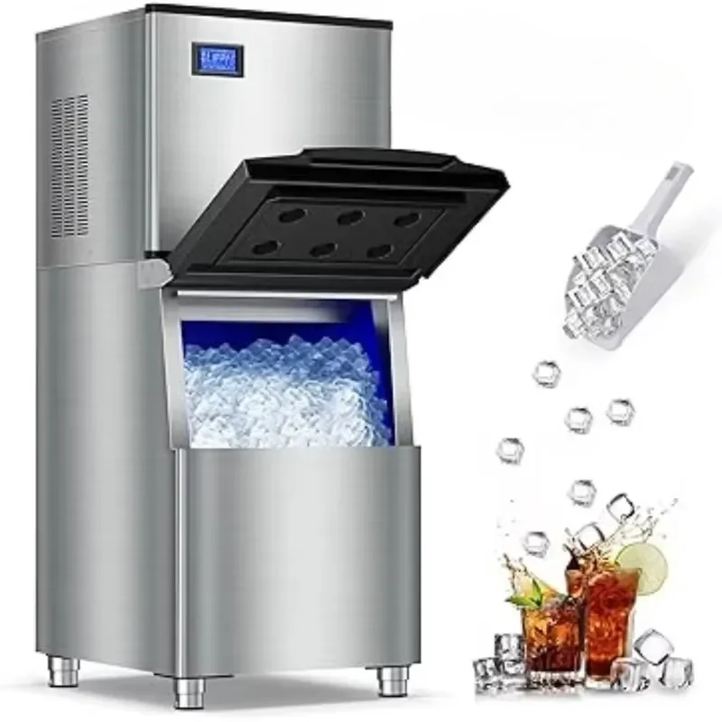 High Productivity 180kg/24h Split Ice Cube Maker Air Cooled 980W Commercial Ice Equipment With 150kg Storage Bin