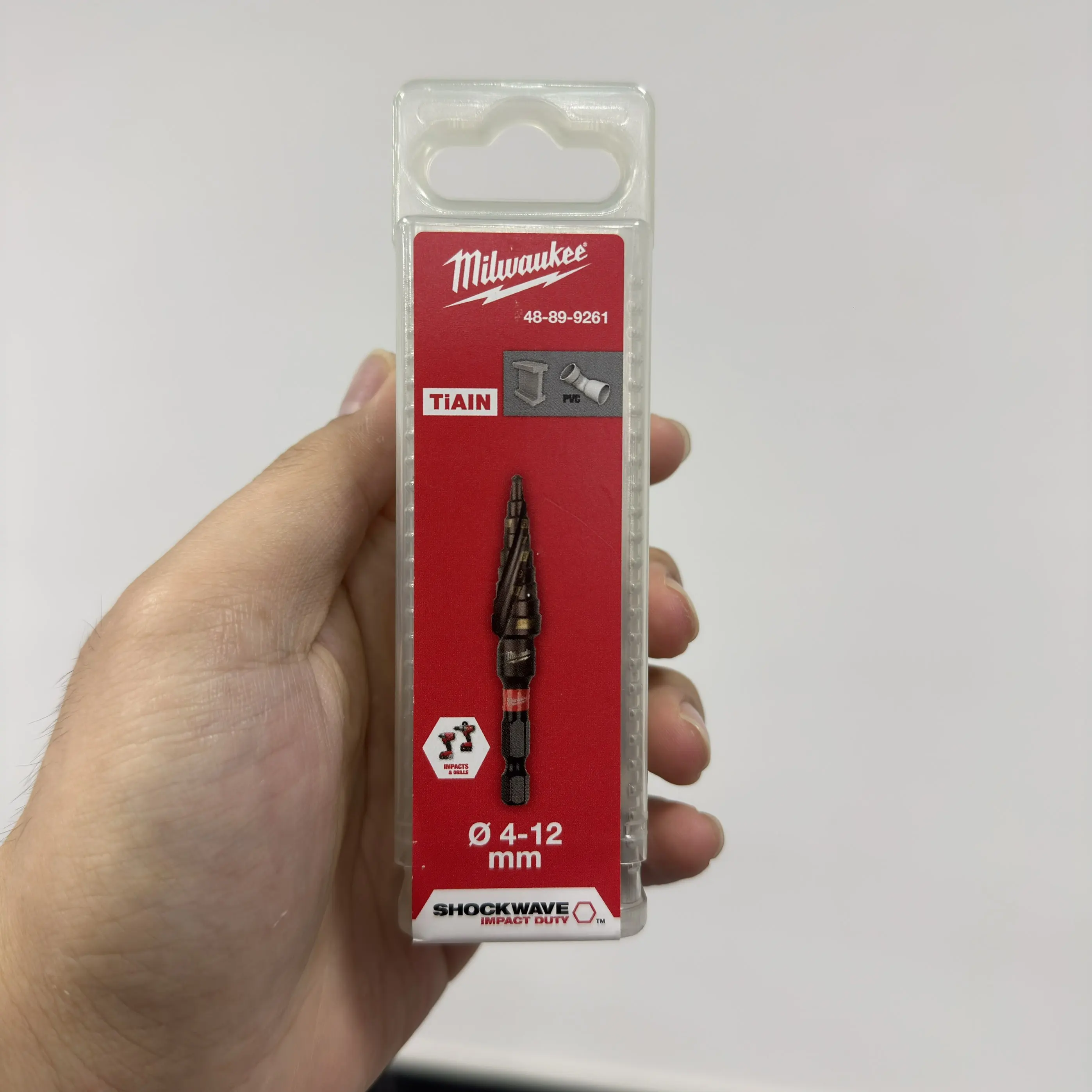 Milwaukee 48-89-9261 Step Drill Bit, Spiral Flute, Multi-Size Hole Cutter for Metal, Wood & Plastic in DIY & Professional Work