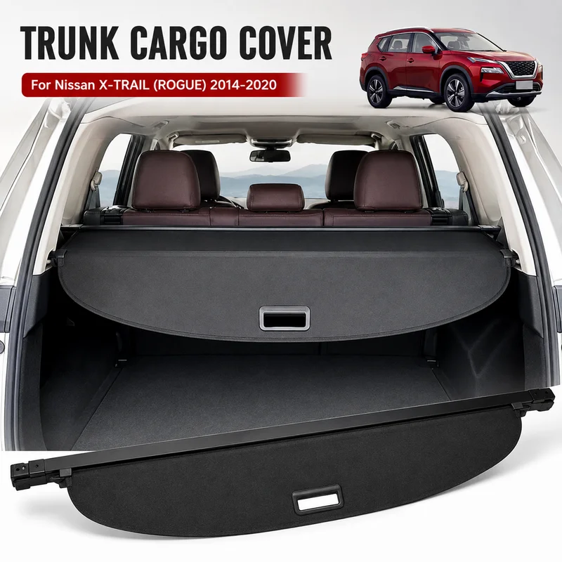 Auto Trunk Curtain Organizer Cover For Nissan X-TRAIL For ROGUE T32 2014-2020 Car Cargo Cover Trunk Rear Rack Luggage Shield