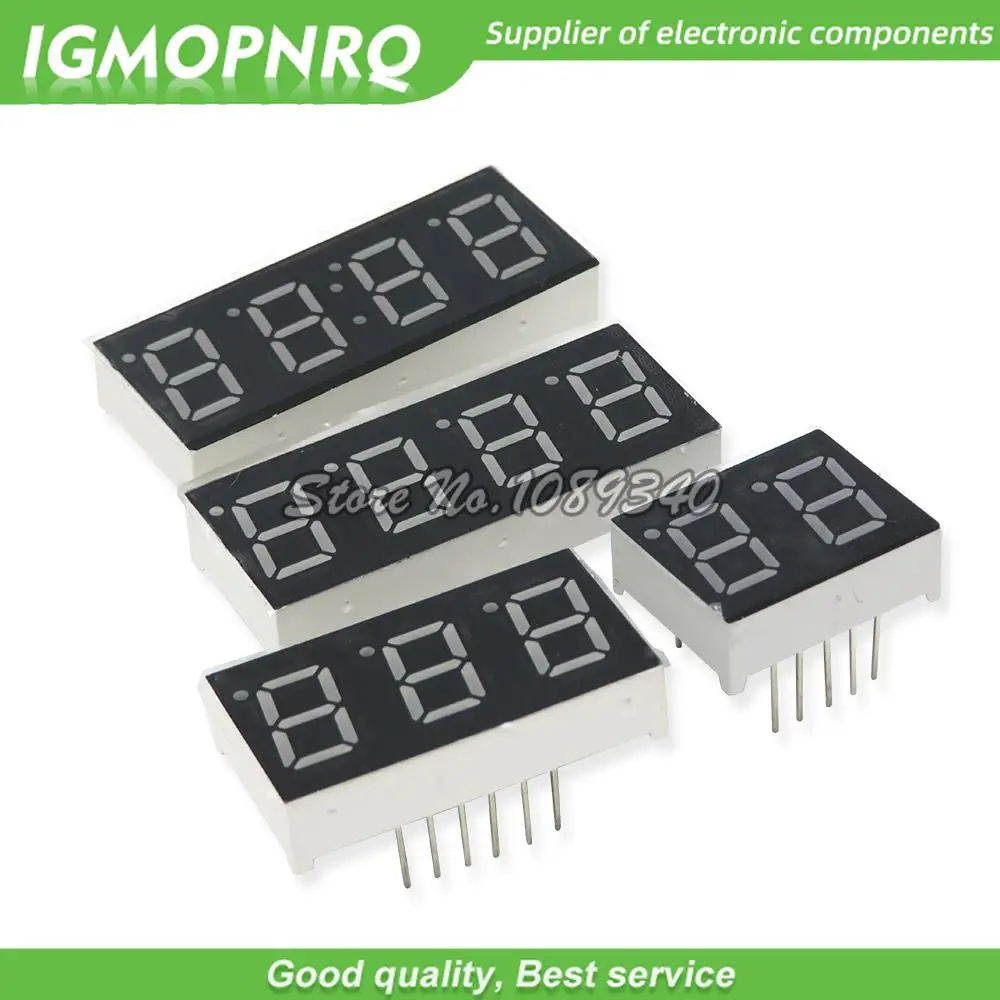 5 SZTUK/lot 0,36-calowy wyświetlacz LED 7-segmentowy 1 Bit/2 Bit/3 Bit/4 Bit Cyfrowa rura Czerwona Wspólna katoda / Anoda Cyfrowa dioda 0,36 cala