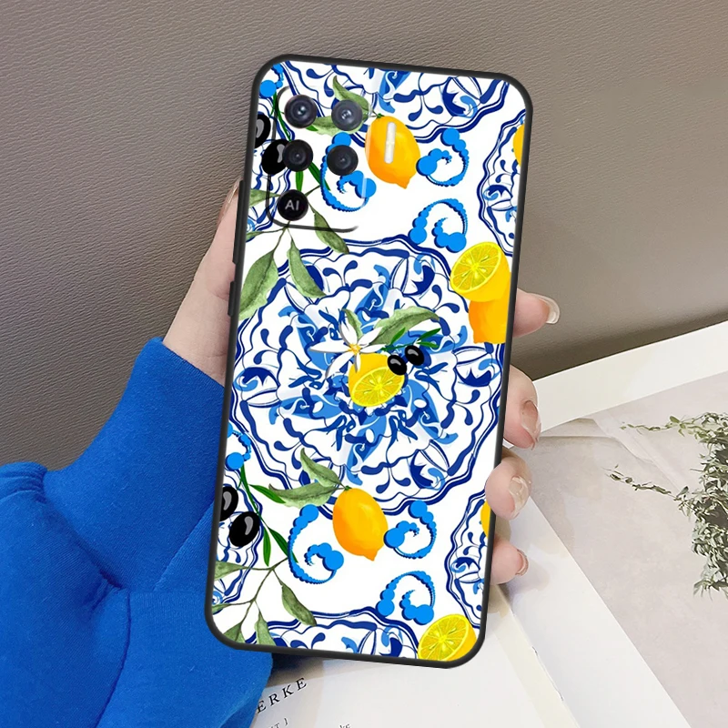 Mediterranean Lemon For OPPO Find X3 X5 Pro A9 A5 A31 2020 A15 A16 A52 A72 A1K A83 A91 A54 A74 A94 A53S Case