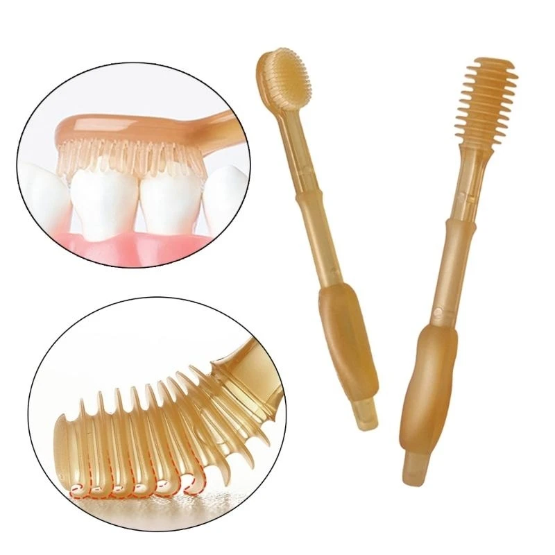 

J15U Dental Care Brush Silicone Teeth Cleaning Brush Soft Bristle Brush Tongue Brush