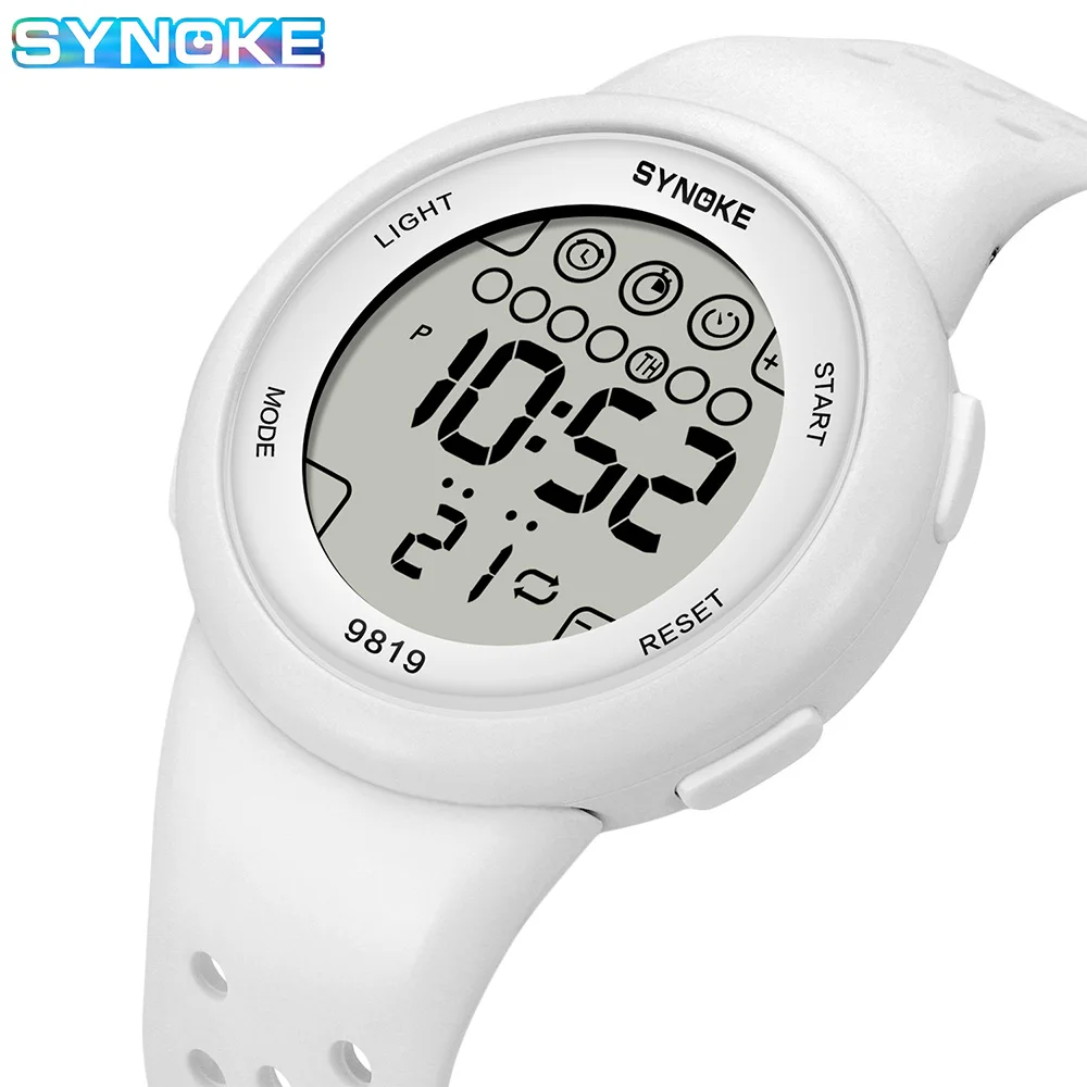 SYNOKE Men Digital Watch Sports Watches Timing Function Alarm Clock Waterproof 50M Digital Watch Military Clock Large Screen