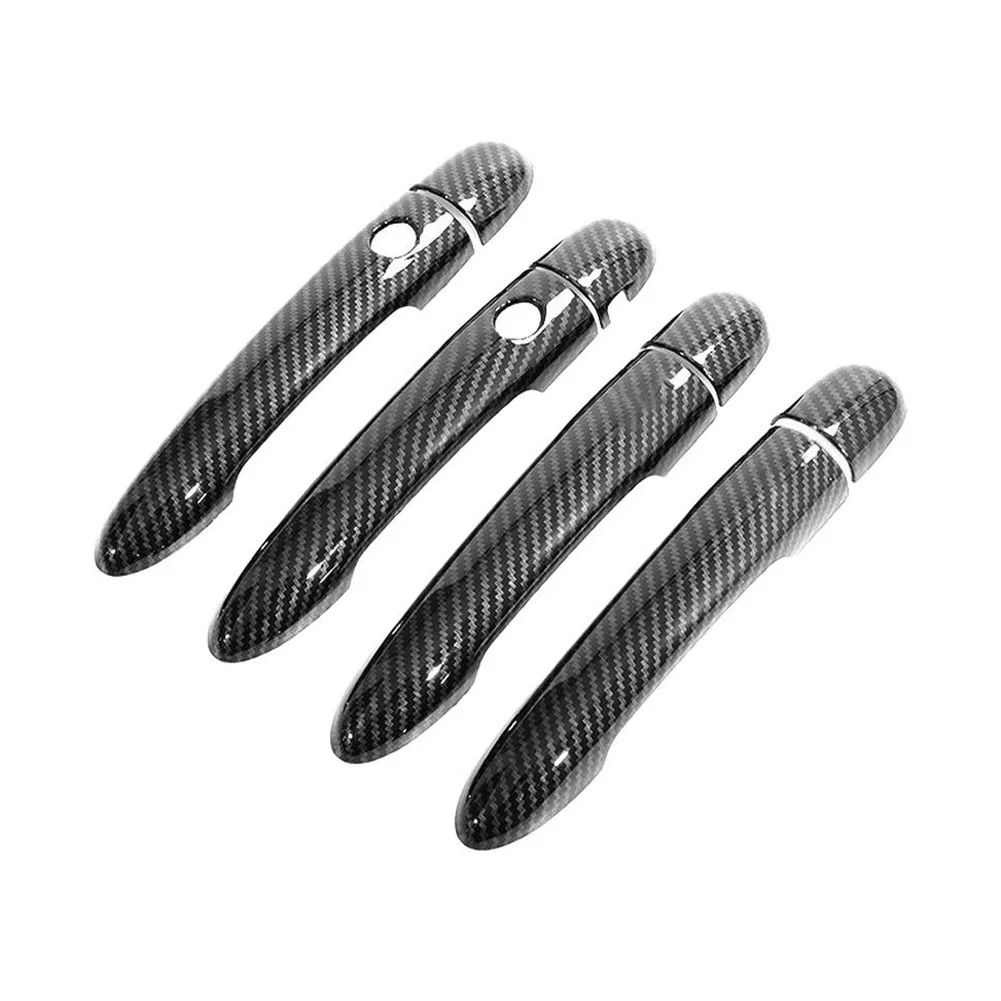 4pcs Carbon Fiber Texture Door Handle Covers for Renault Megane 3 MK3 III 2008-2016 ABS Trim Direct Fit Design