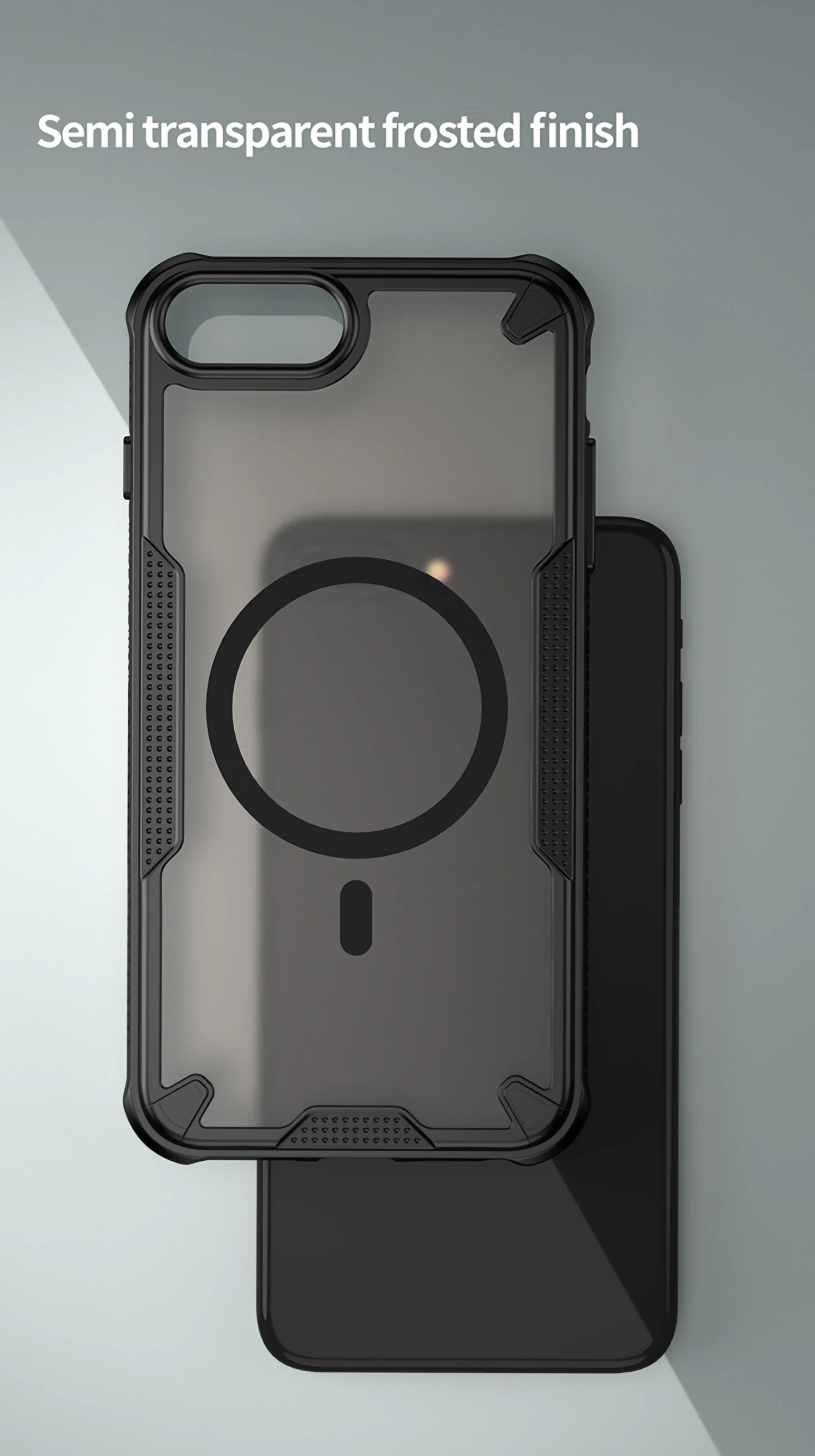 Magnetische, luxuriöse, matte, durchscheinende, stoßfeste Schutzhülle für iPhone SE3 SE2 6 7 8 Plus 7Plus 6S für Magsafe Wireless Charge Cover – Detail 4