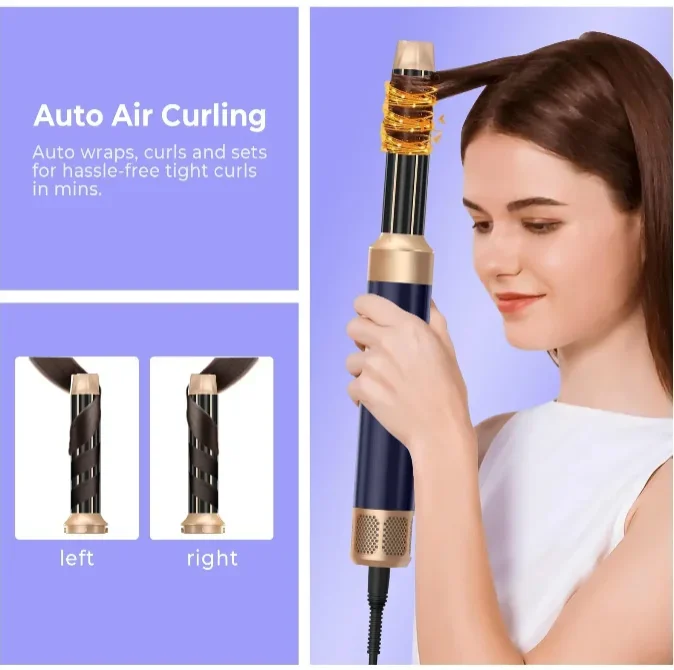 

Фен 7 в 1, инструменты для стайлера, полный набор, салонный бесщеточный двигатель, 110000 об/мин, профессиональный фен с расческой