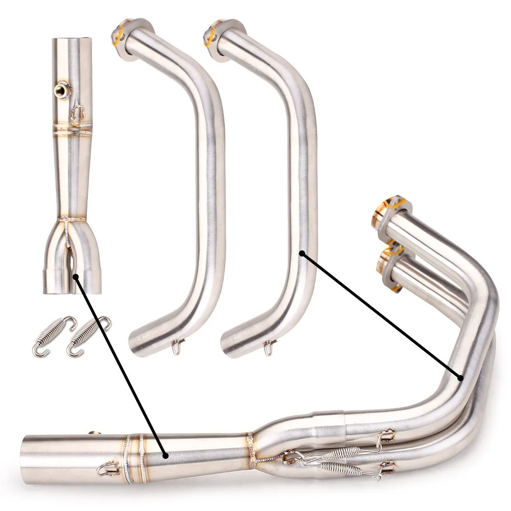 نظام كامل العادم رأس الأنابيب الخمار نصائح لياماها MT-07 YZF R7 2014-2024 أنظمة العادم أنابيب العادم