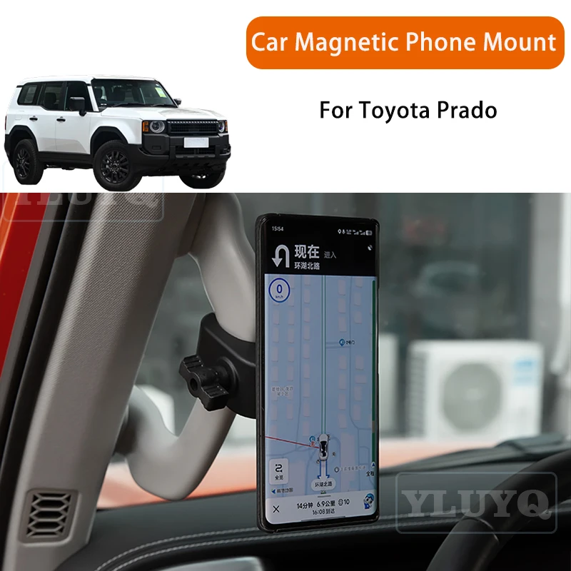 

For Toyota Prado Car Magnetic Phone Holder, Gravity Navigation Mount, A-Pillar, Passenger Side, Car Interior Accessories