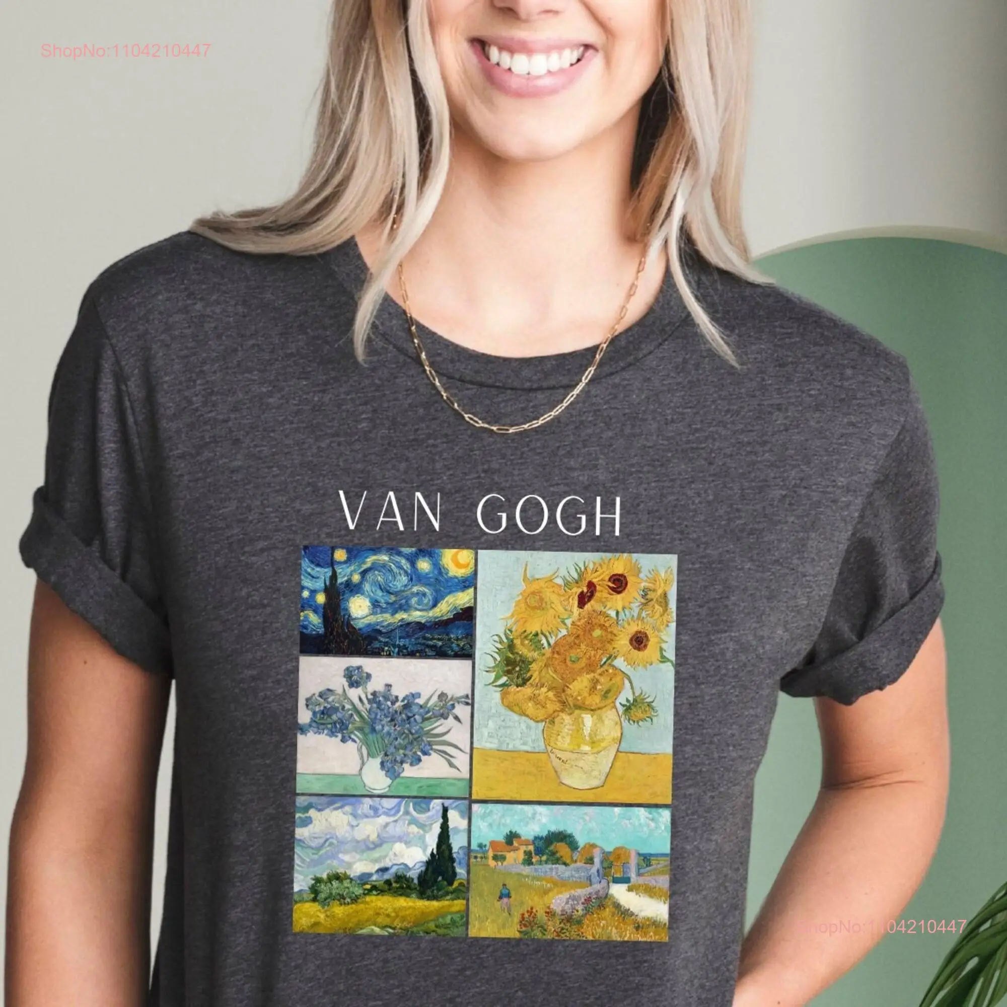 Van Gogh Paintings T Shirt Famous Painting Vincent ArT Lover Historical long or short sleeves