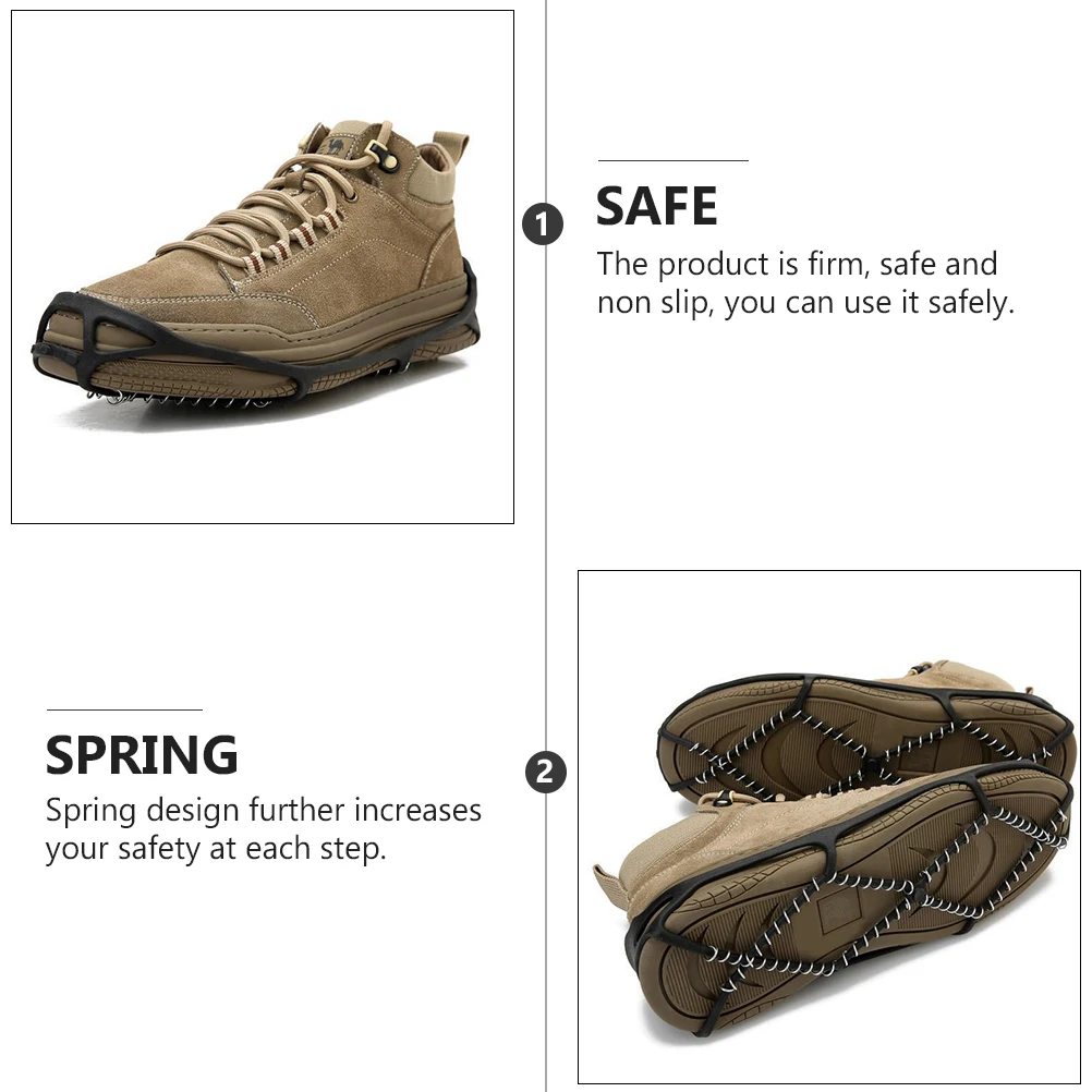 

1 Pair Anti-Slip Silicone Snow Cleats Spring Crampon Stretchable Outdoor Climbing Hiking Crampons For All Sizes