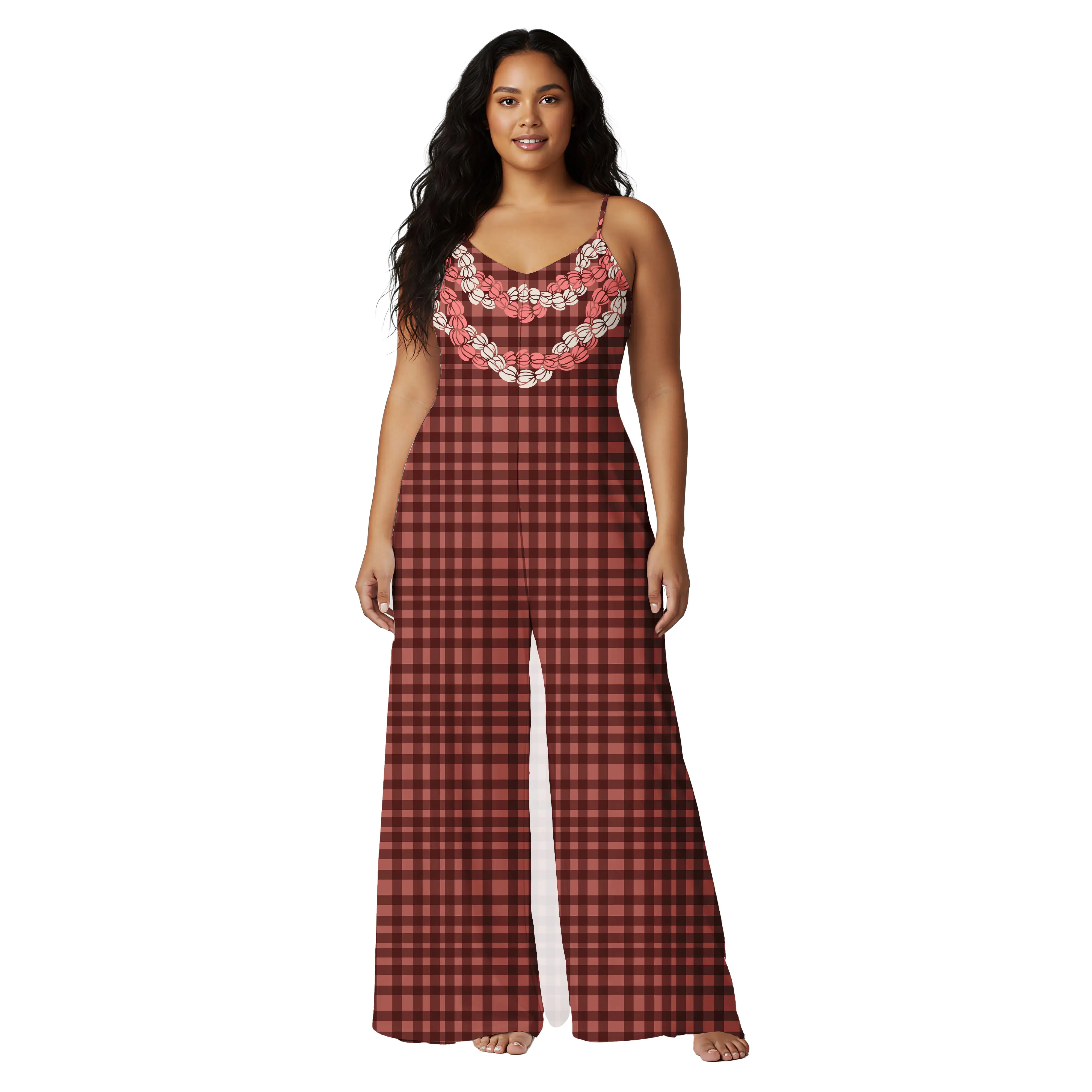 Island Mokihana Lei Craft Printing Custom Plus Size Ladies Trousers Jumpsuit Samoan Casual Life Women Clothes Hawaiian Romper