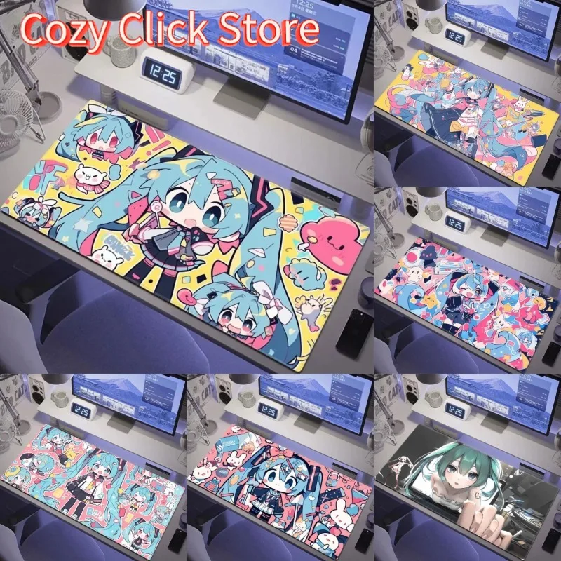 

MINISO Hatsune Miku Inspiration, большой игровой коврик для ноутбука, тематический коврик для мыши для компьютера, ноутбука и геймера, спальни для девочек