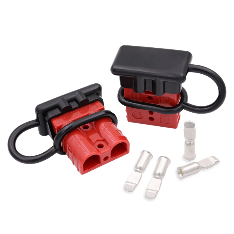 2PCS Battery Connector 600V 50A 6-12AWG Battery Quick Connect Disconnect Plug for Car Inverter Winch Trailer Electrical Devices