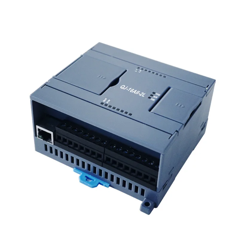 Huaqingjun Módulo de entrada analógica de doble ethernets de 16 canales 0-20mA Modbus RTU Modbus TCP admite placa AI de servidor en la nube para PLC HMI
