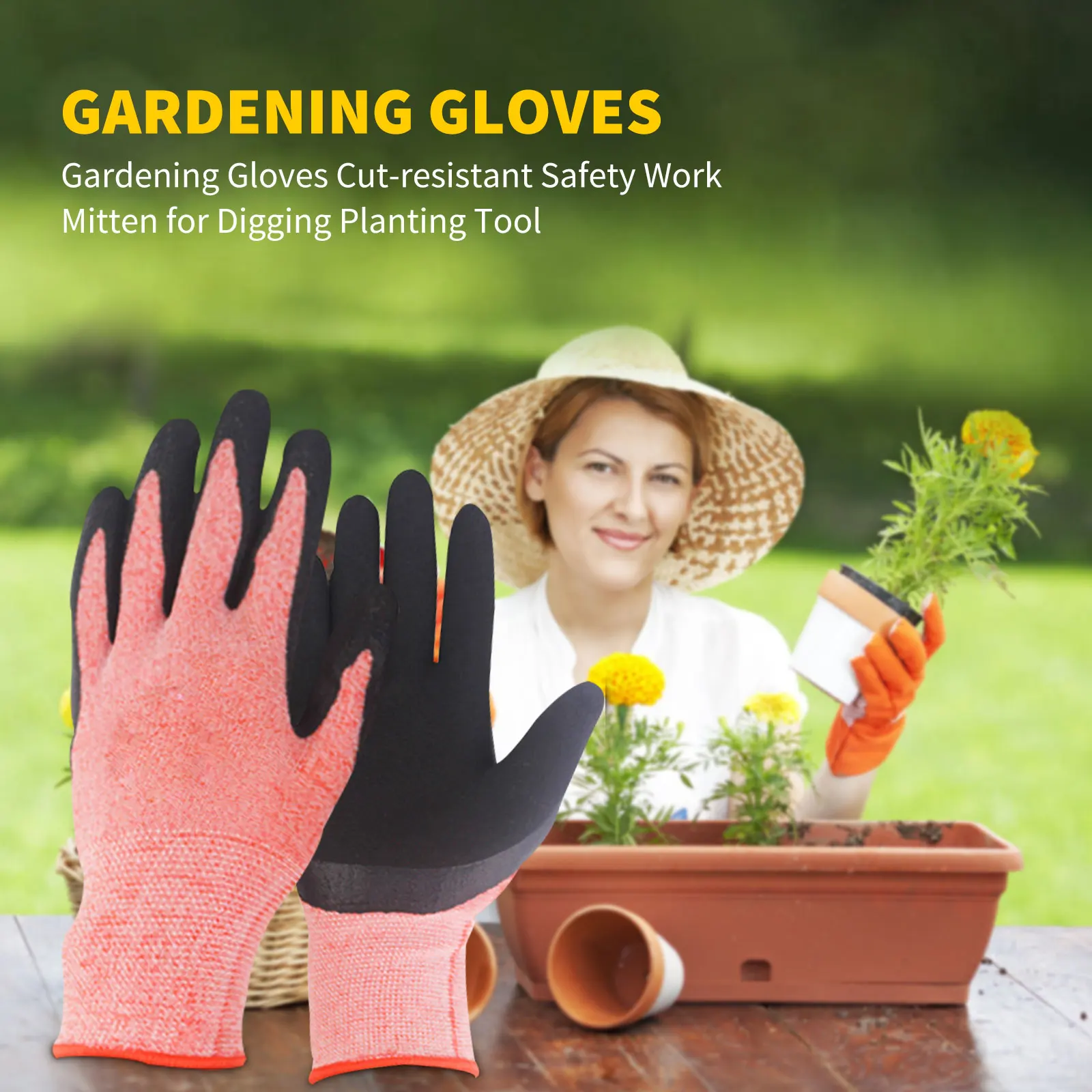 Garden Digging Gloves Household Wear-Resistant  for Women Men for Florists Gardening Weeding Digging Seeding Planting