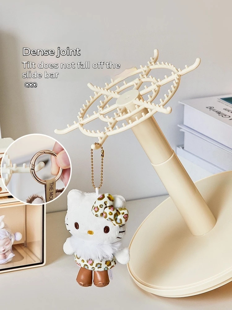 Labubu Rotating Display Stand Rubber Doll Charms Storage Box Trendy Blind Box Toys Toy Display Case for Collectibles